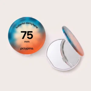 Lusterka składane, okrągłe z własnym wzorem lub grafiką rozmiar 75 mm średnicy