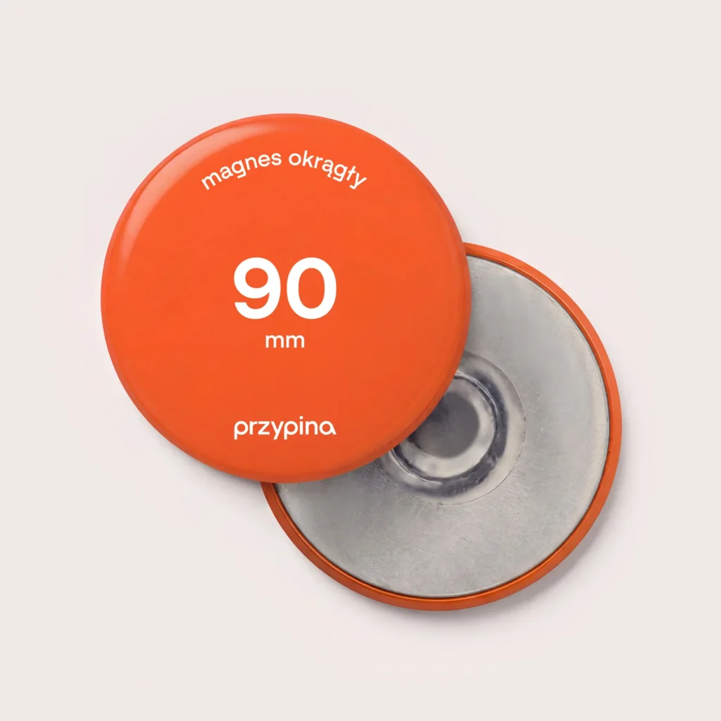 Magnes na lodówkę okrągły fi 90 mm